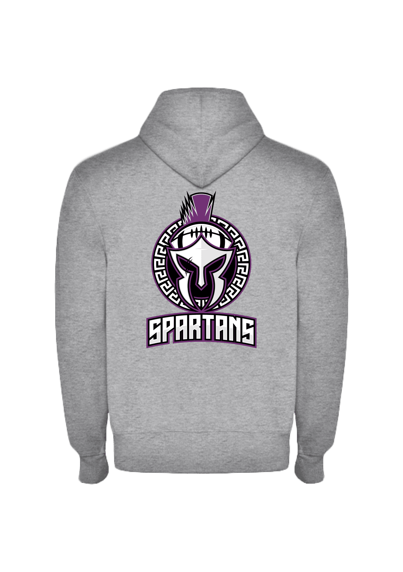 Sweat capuche avec fermeture zippée enfant 053 Spartans du Bassin de Thau - SBT50-VESTEZIPPEEGRISDOS