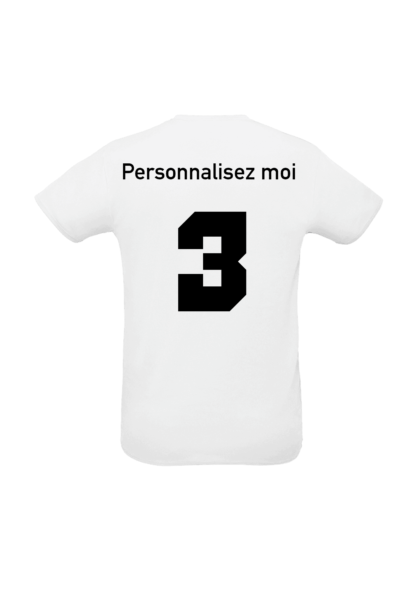 T-shirt de sport blanc personnalisable 068 Spartans du Bassin de Thau - SBT68-SPRINTBLANCPERSONNALISABLEDOS